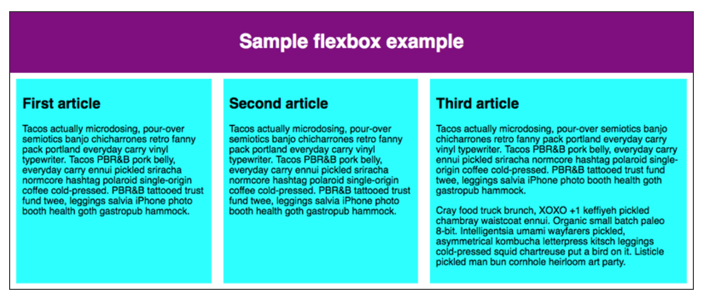 Example Flexbox Layout