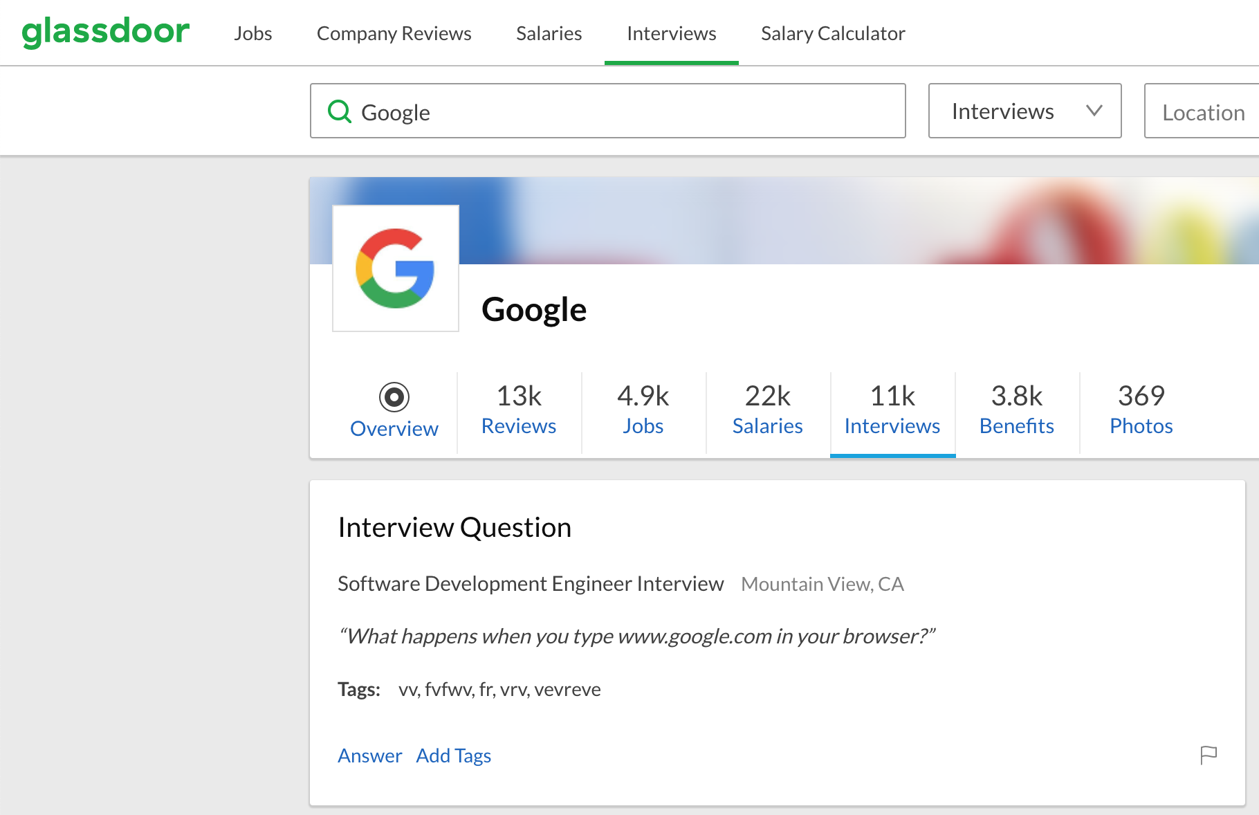 Google Interview Question
